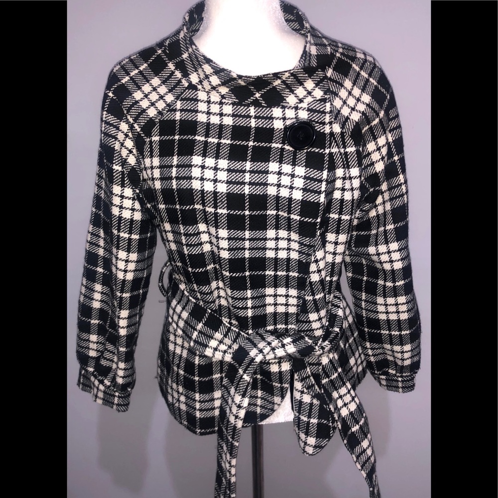 Worthington Blazer Jacket Sz M Black And White
